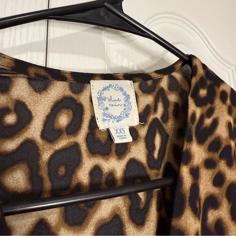 Blue Rain Brown and Black Ruffled Tiered Mini Sundress (A15) - Picture 2 of 5